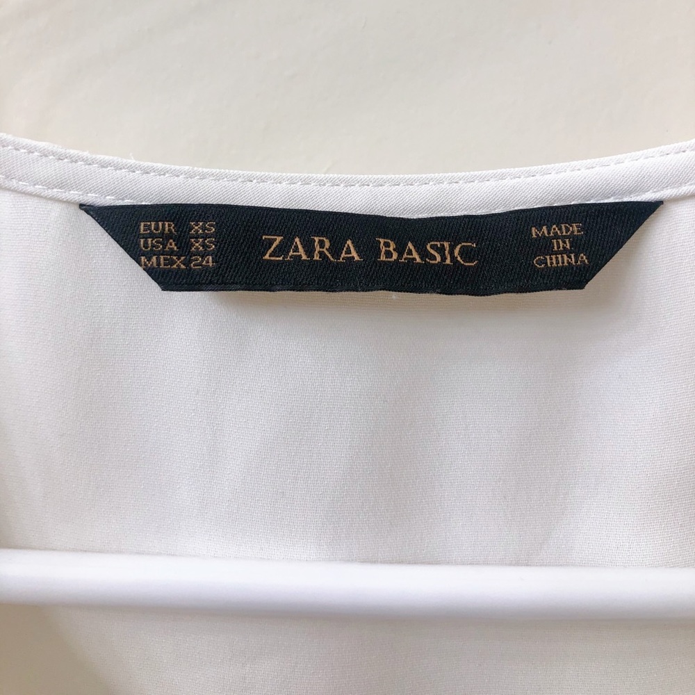 Zara: White zipper blouse — XS - Picture 5 of 5